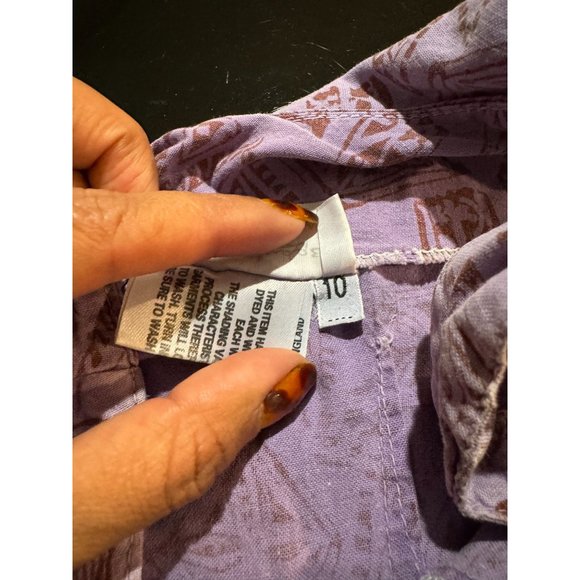 MISS SELFRIDGE LILAC geometric print ruffled short‎ DRESS womans SIZE 10 | W1 - Picture 5 of 5